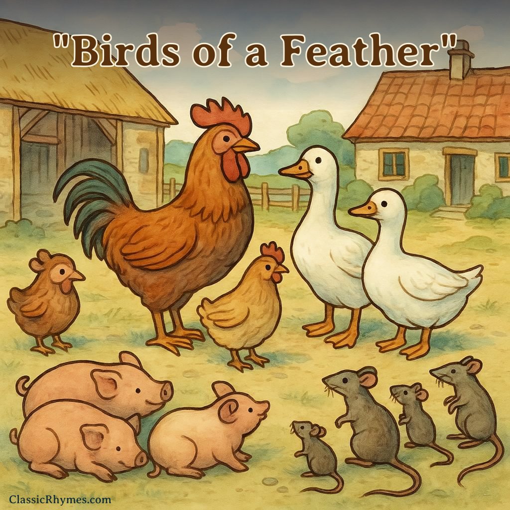 Birds of a Feather Birds with birds, pigs with pigs, rats and mice with rats and mice