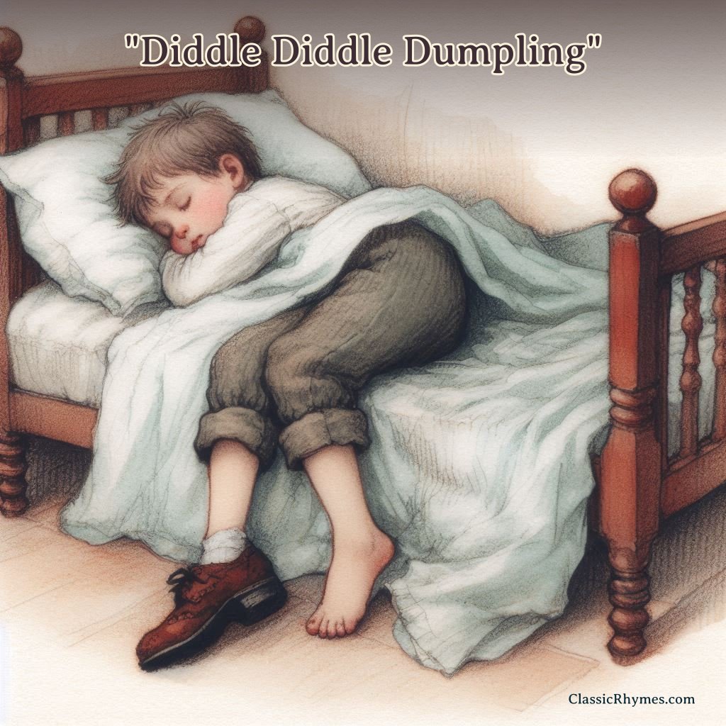 A boy asleep on the bed before he is ready
