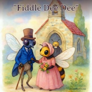 Fly and bee at church in marriage ceremony