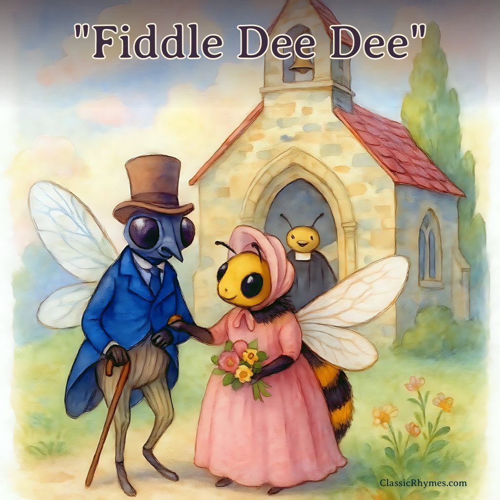 Fly and bee at church in marriage ceremony