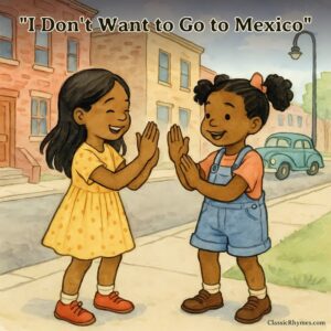 Two young girls play the hand-clapping game together