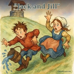 Jack and Jill falling down the hill