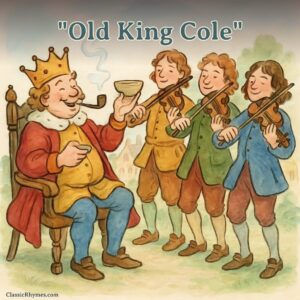 King Cole partying with his three fiddlers