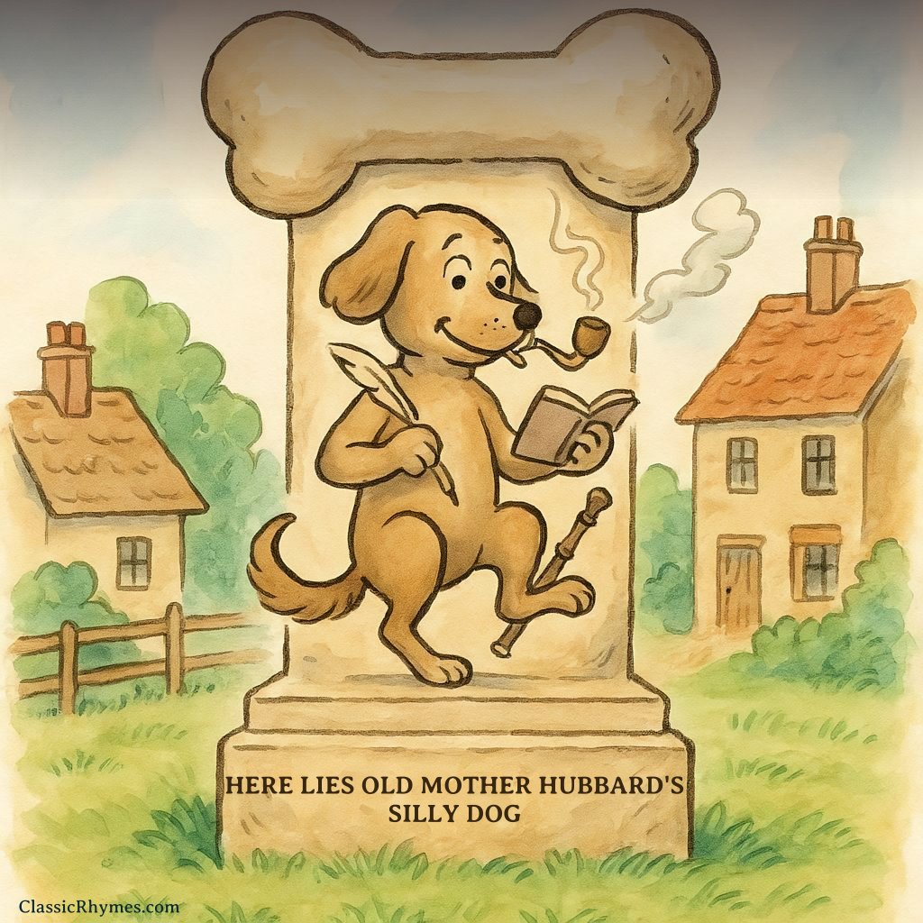 A monument to Old Mother Hubbard's silly dog