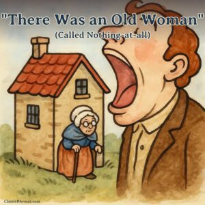 The tiny woman in the tiny house about to get gulped down