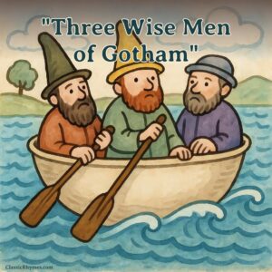 Three wise men of Gotham out to sea in a bowl